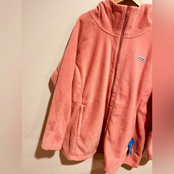 Columbia Womens Benton 2 Springs Fleece Hooded Full Zip Jacket Pink 3X - Picture 2 of 11